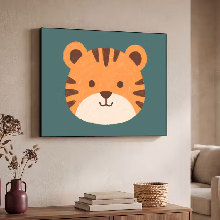 Art Frame - Animals - Head - Orange - Illustration - Modern — 4
