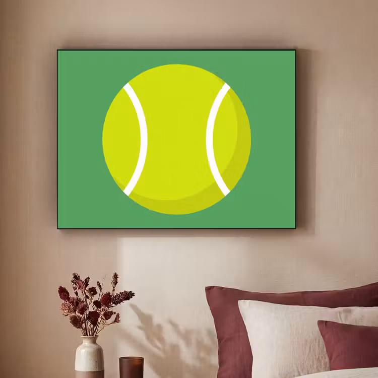 Art Frame - Ball - Yellow - Sports - Green - Illustration — 2