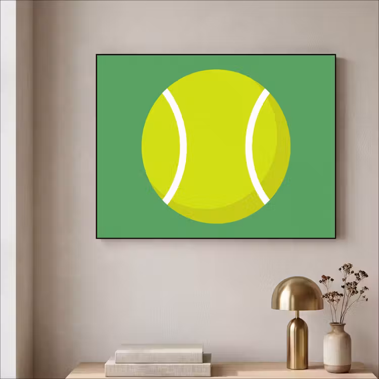 Art Frame - Ball - Yellow - Sports - Green - Illustration — 3