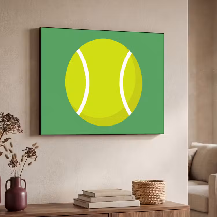 Art Frame - Ball - Yellow - Sports - Green - Illustration — 4