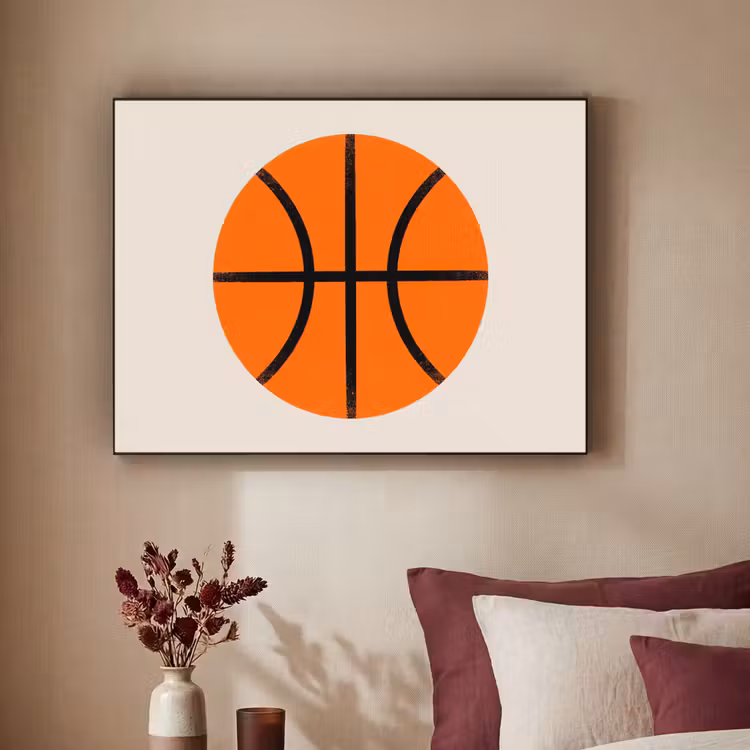 Art Frame - Basketball - Ball - Sports - Illustration - Orange — 2