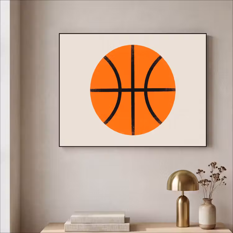 Art Frame - Basketball - Ball - Sports - Illustration - Orange — 3