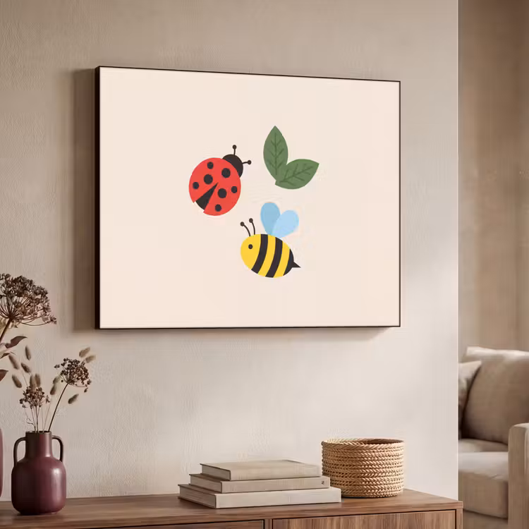 Art Frame - Insect - Leaf - Nature - Playful - Illustration — 4