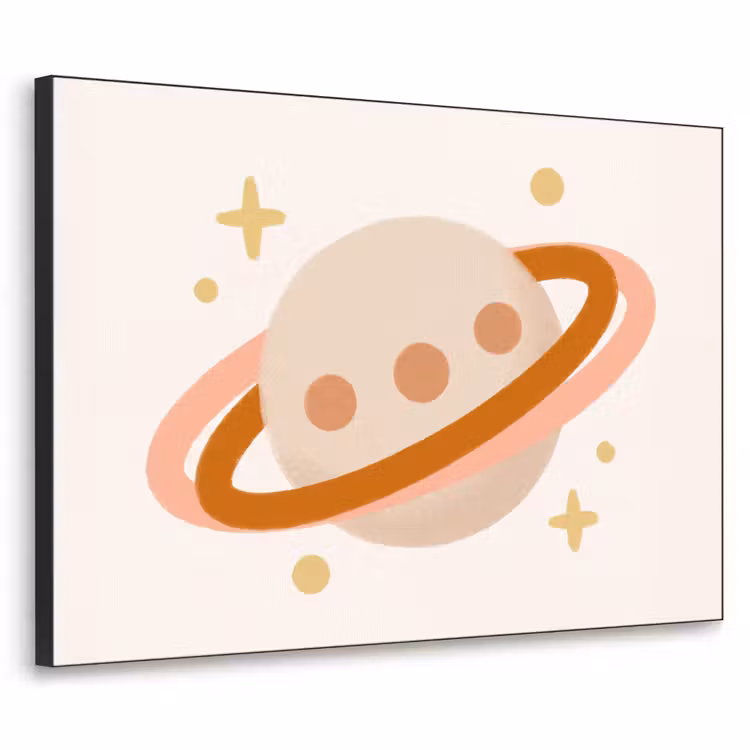 Art Frame - Planet - Rings - Space - Illustration - Beige — 1