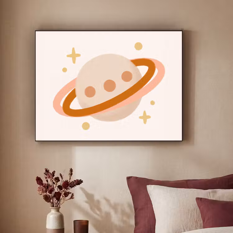 Art Frame - Planet - Rings - Space - Illustration - Beige — 2