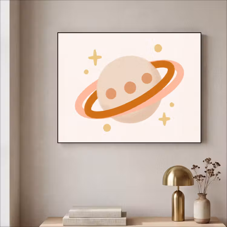 Art Frame - Planet - Rings - Space - Illustration - Beige — 3