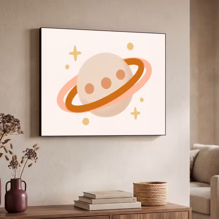 Art Frame - Planet - Rings - Space - Illustration - Beige — 4