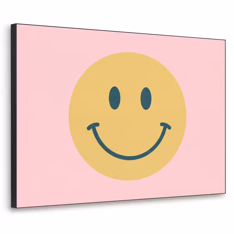 Art Frame - Smiley - Yellow - Pink - Symbol - Minimalist — 1