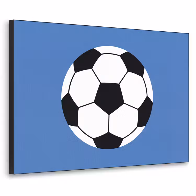 Art Frame - Soccer - Black and White - Sports - Illustration - Blue — 1