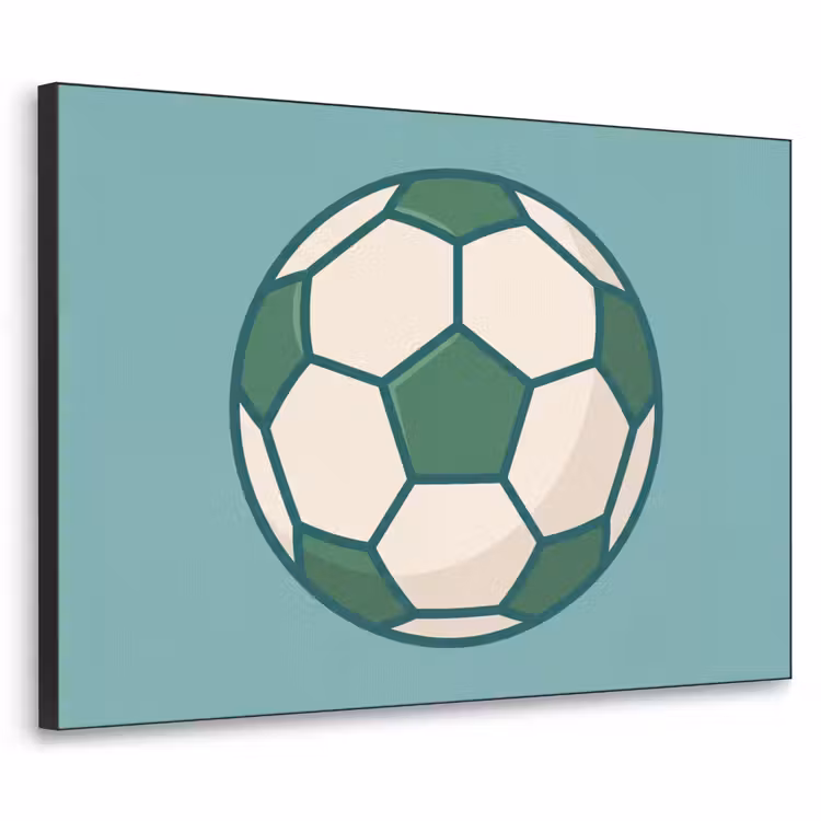 Art Frame - Soccer - Geometric - Sports - Illustration - Blue-green — 1