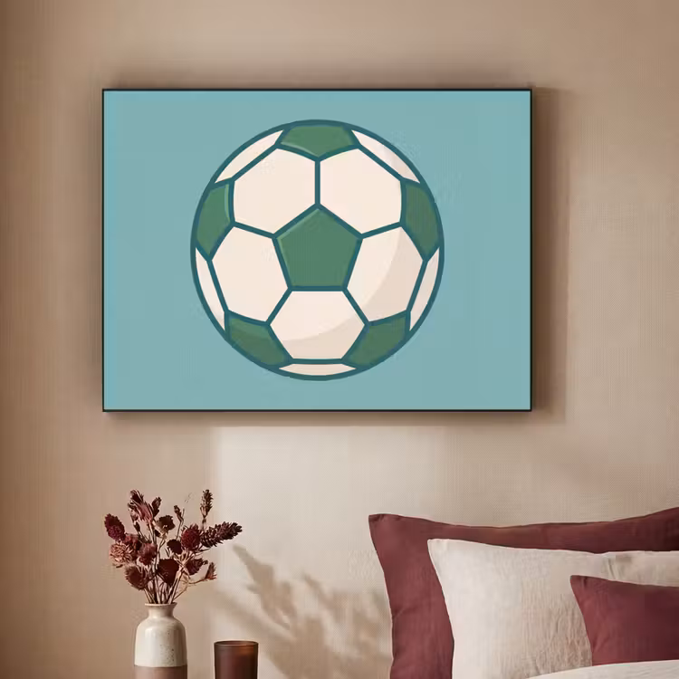 Art Frame - Soccer - Geometric - Sports - Illustration - Blue-green — 2