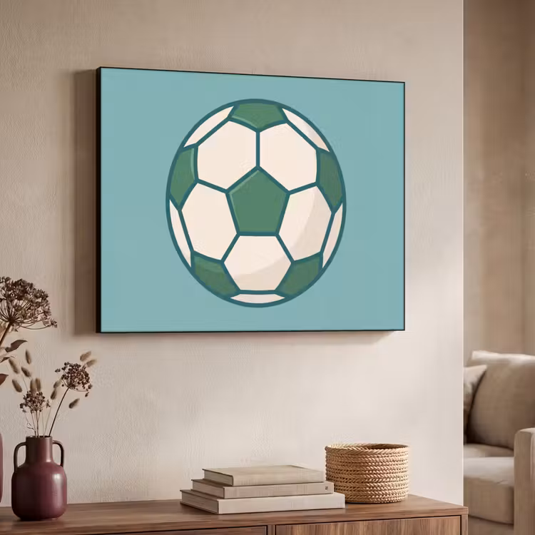 Art Frame - Soccer - Geometric - Sports - Illustration - Blue-green — 4