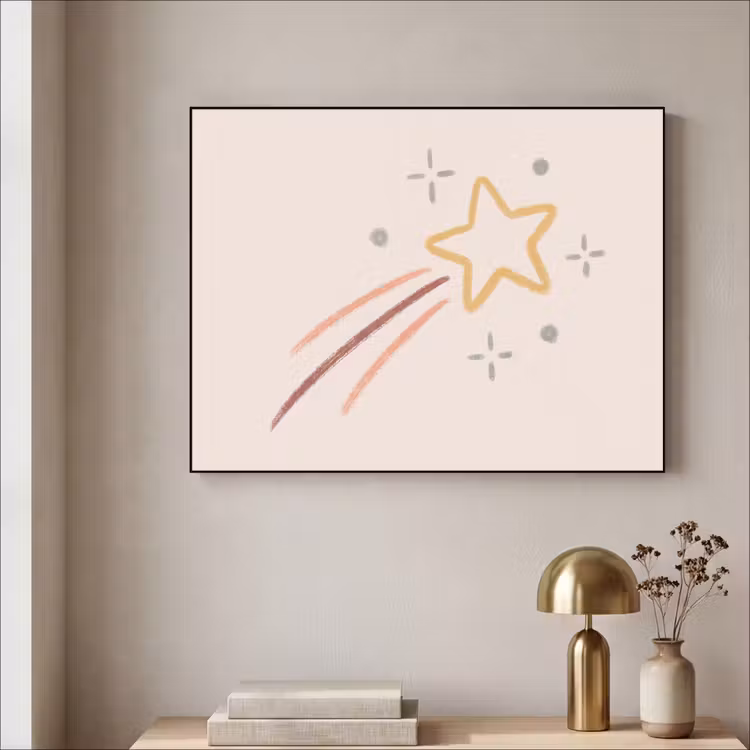 Art Frame - Star - Falling - Illustration - Pastel — 3