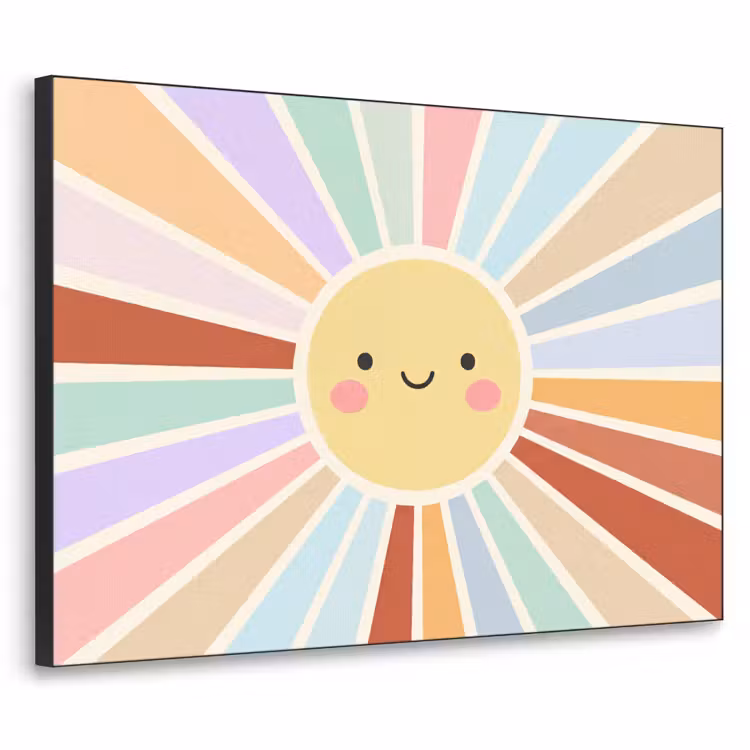 Art Frame - Sun - Rays - Cheerful - Colorful - Abstract — 1