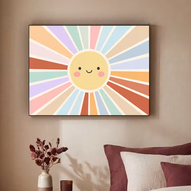 Art Frame - Sun - Rays - Cheerful - Colorful - Abstract — 2