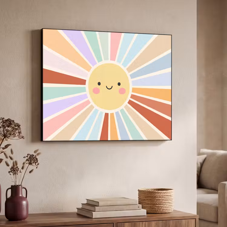 Art Frame - Sun - Rays - Cheerful - Colorful - Abstract — 4