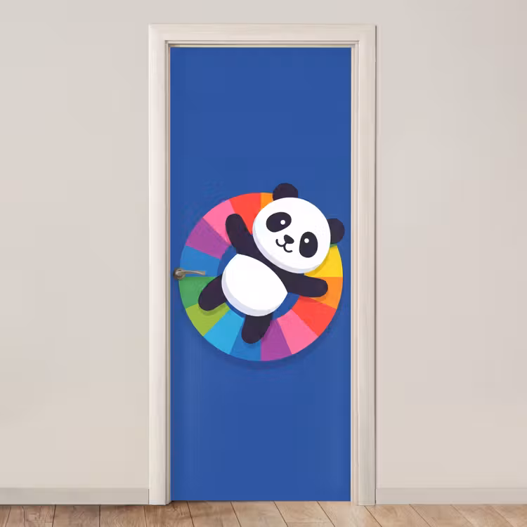 Door sticker - Animals - Cartoon - Colorful - Modern - Playful — 1