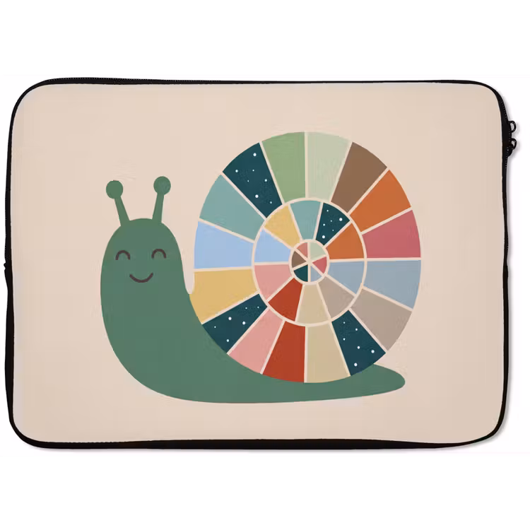 Laptop Sleeve - Animals - Snail - Colorful - Illustration — 1