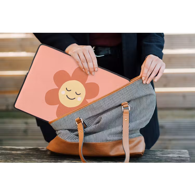 Laptop Sleeve - Flowers - Cartoon - Child - Pink — 4
