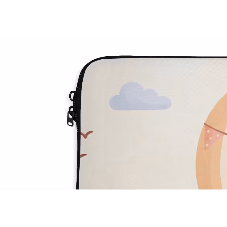 Laptop Sleeve - Hot Air Balloon - Clouds - Illustration - Soft - Children's Room — 5