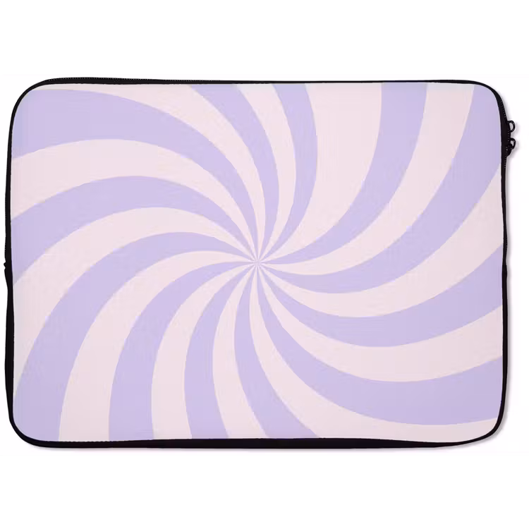 Laptop Sleeve - Pattern - Spiral - Abstract - Modern - Purple-Pink — 1