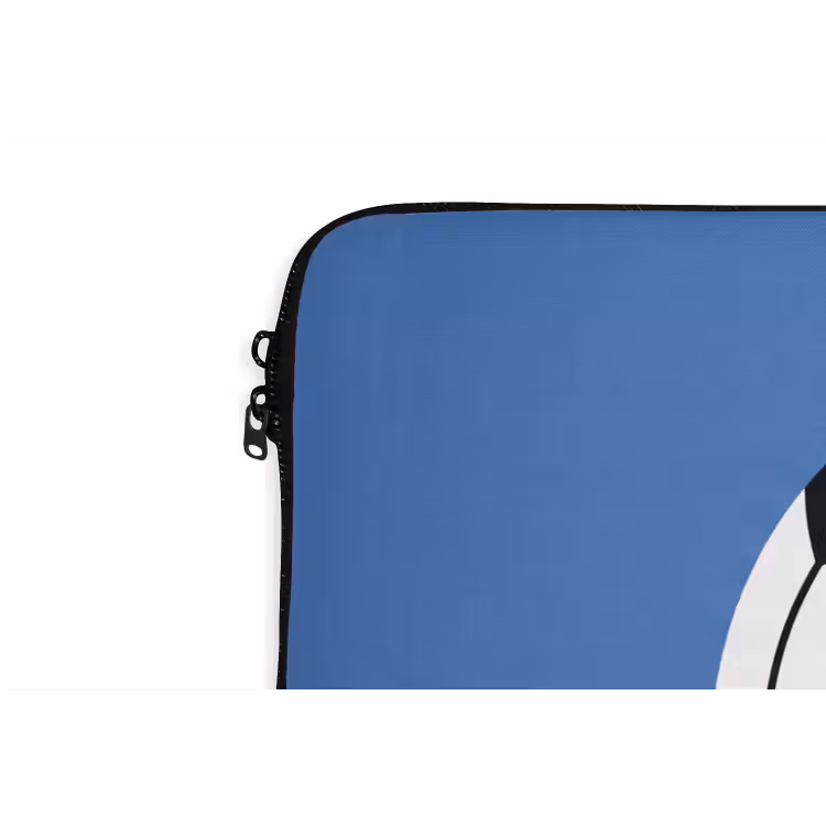Laptop Sleeve - Soccer - Black and White - Sports - Illustration - Blue — 5