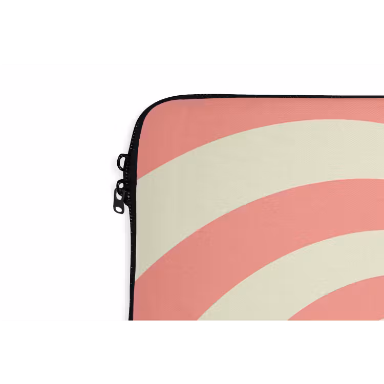 Laptop Sleeve - Spiral - Pattern - Abstract - Pink - Beige — 5