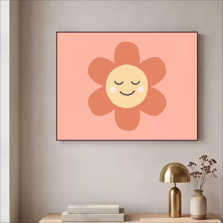 Art Frame - Flowers - Cartoon - Child - Pink — 3
