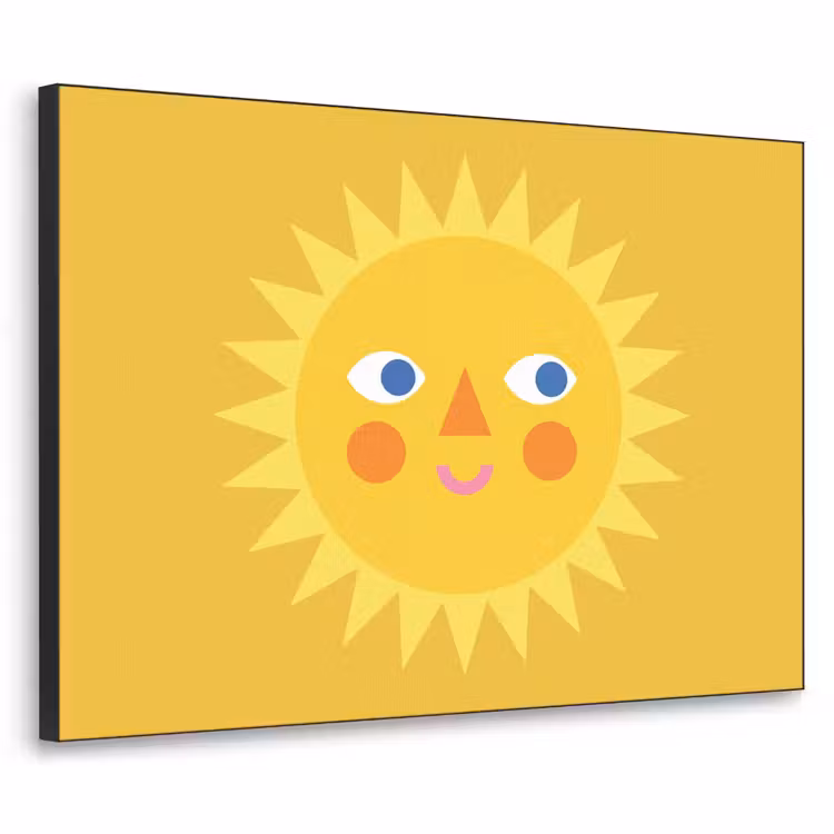 Art Frame - Sun - Face - Summer - Illustration - Yellow — 1
