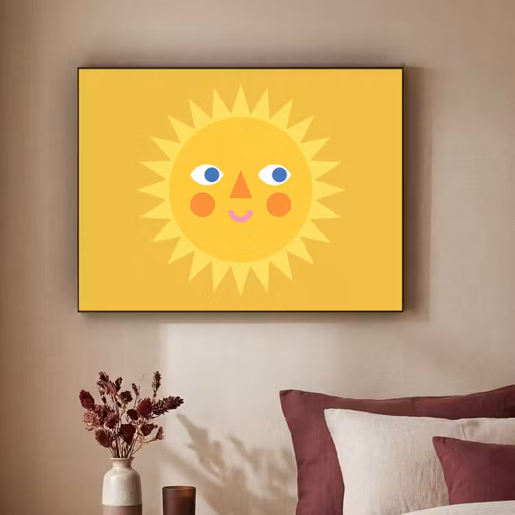 Art Frame - Sun - Face - Summer - Illustration - Yellow — 2