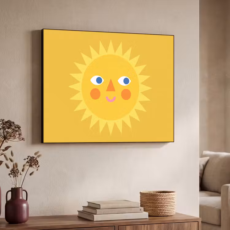 Art Frame - Sun - Face - Summer - Illustration - Yellow — 4