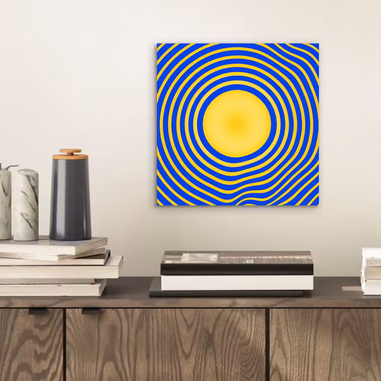 aluminium wall art - Abstract Pattern - Blue — 2