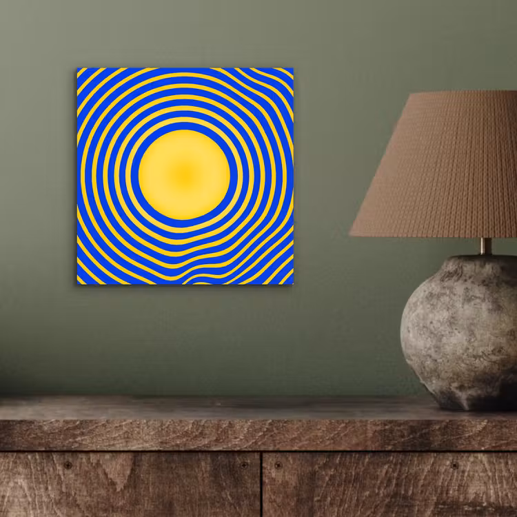 aluminium wall art - Abstract Pattern - Blue — 3