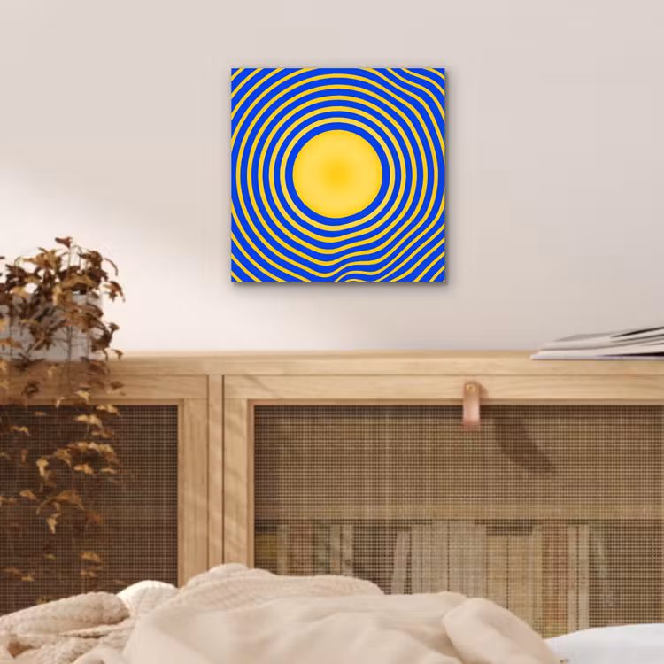 aluminium wall art - Abstract Pattern - Blue — 4
