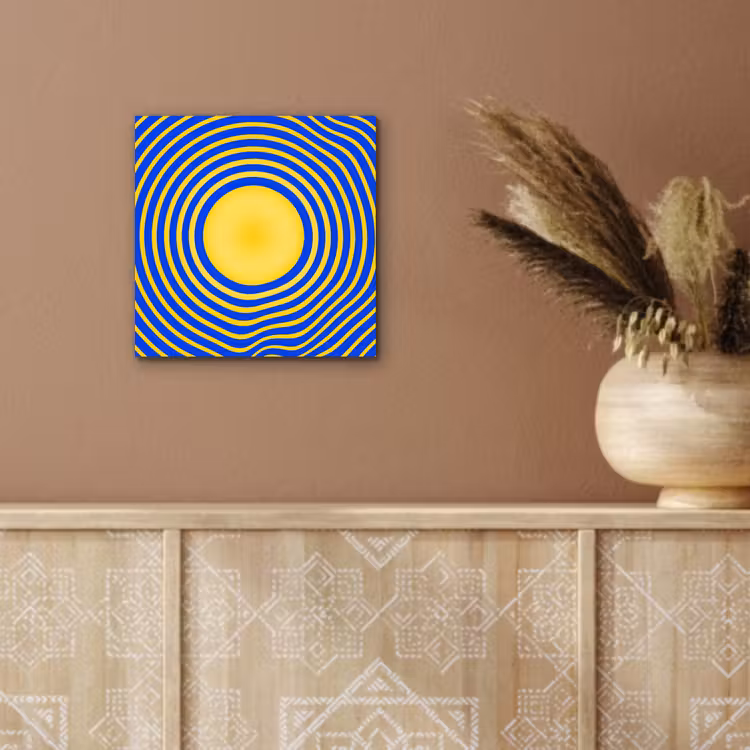 aluminium wall art - Abstract Pattern - Blue — 5