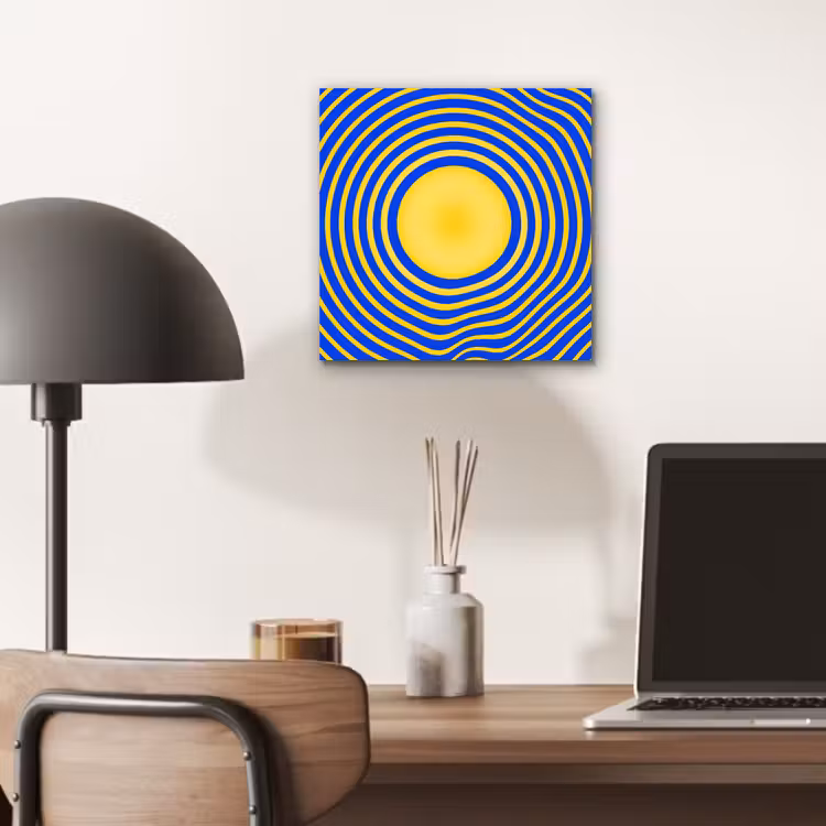 aluminium wall art - Abstract Pattern - Blue — 6