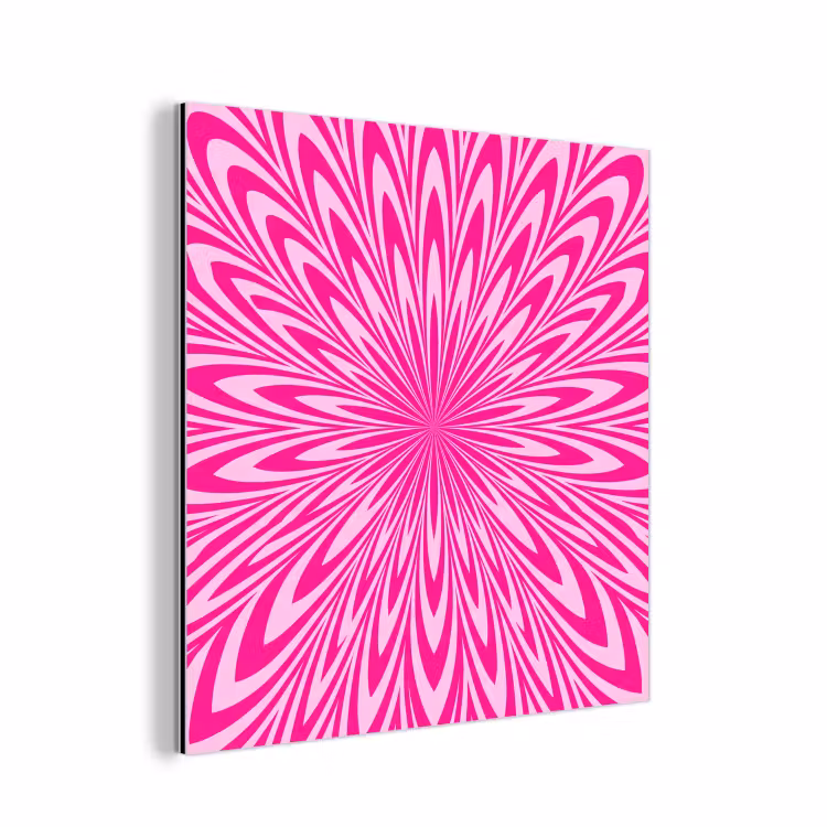 aluminium wall art - Pattern - Optical - Pink — 1