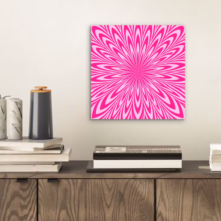 aluminium wall art - Pattern - Optical - Pink — 2