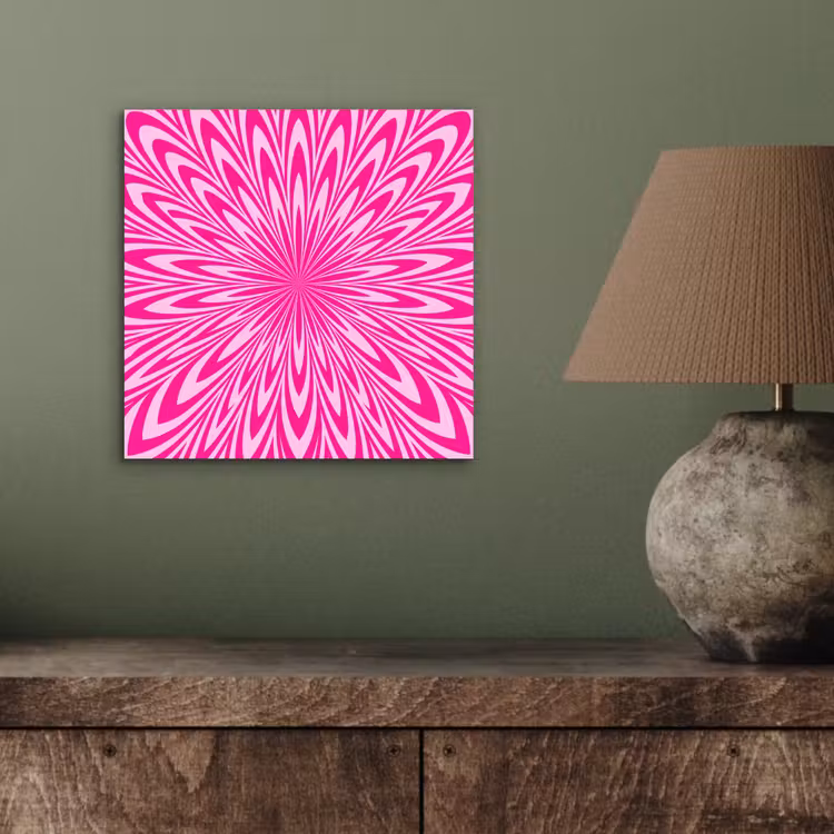 aluminium wall art - Pattern - Optical - Pink — 3
