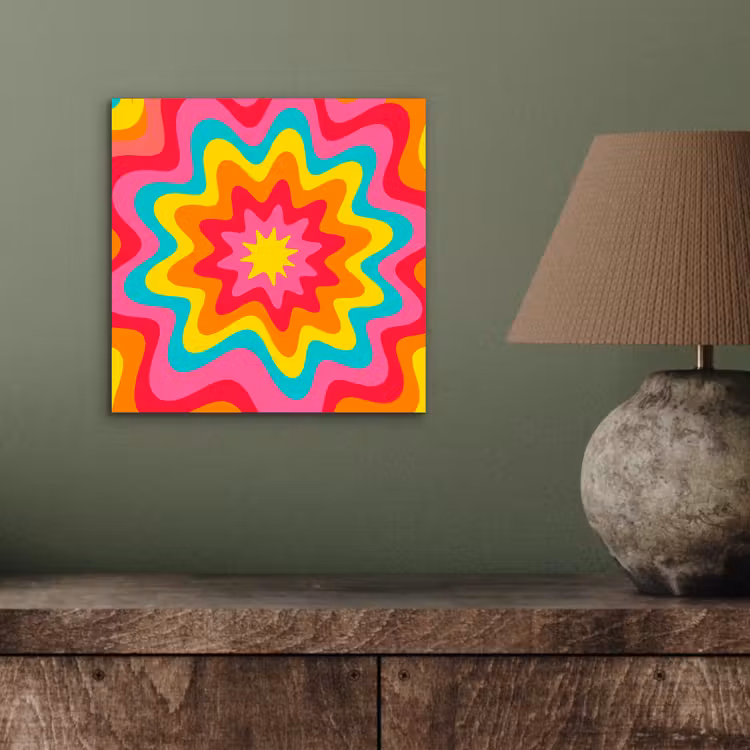 aluminium wall art - Pattern - Wavy - Colorful — 3