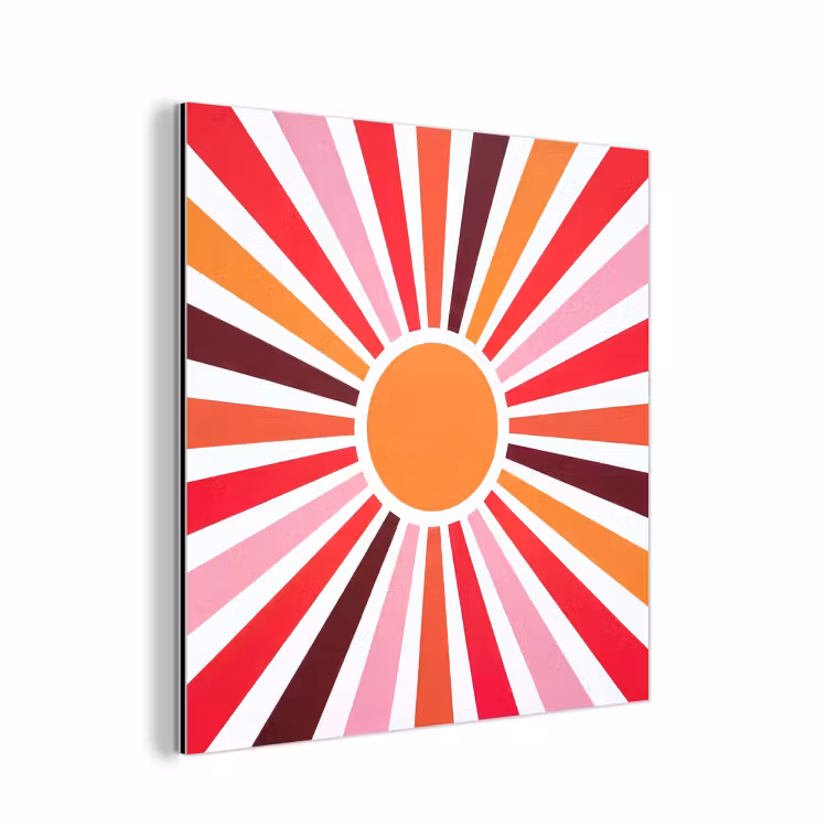 aluminium wall art - Sun - Rays - Abstract - Colorful — 1