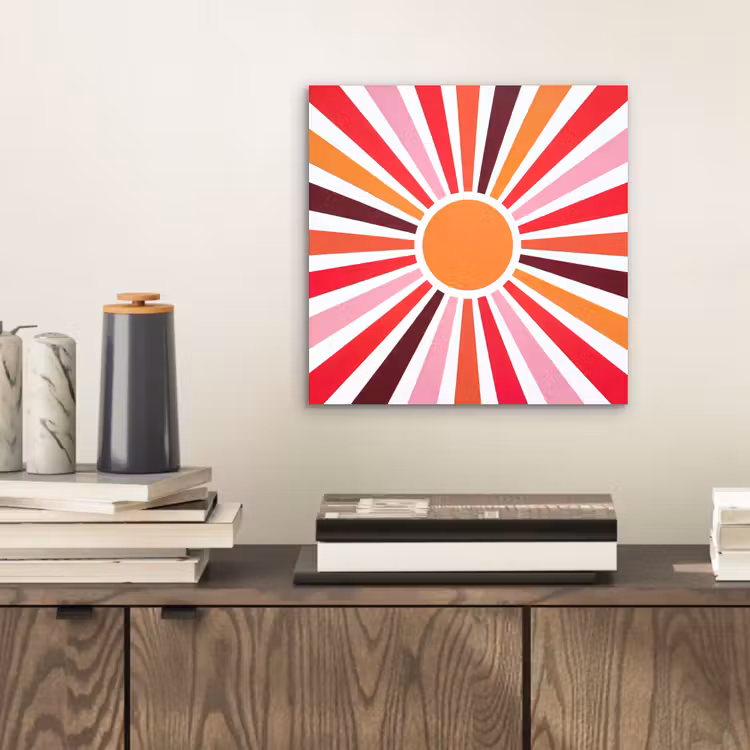 aluminium wall art - Sun - Rays - Abstract - Colorful — 2