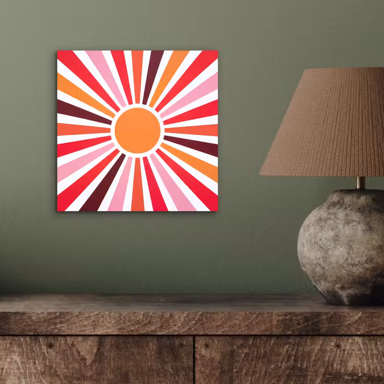 aluminium wall art - Sun - Rays - Abstract - Colorful — 3