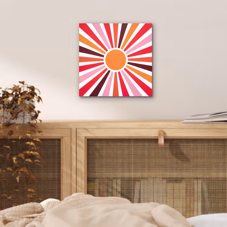 aluminium wall art - Sun - Rays - Abstract - Colorful — 4