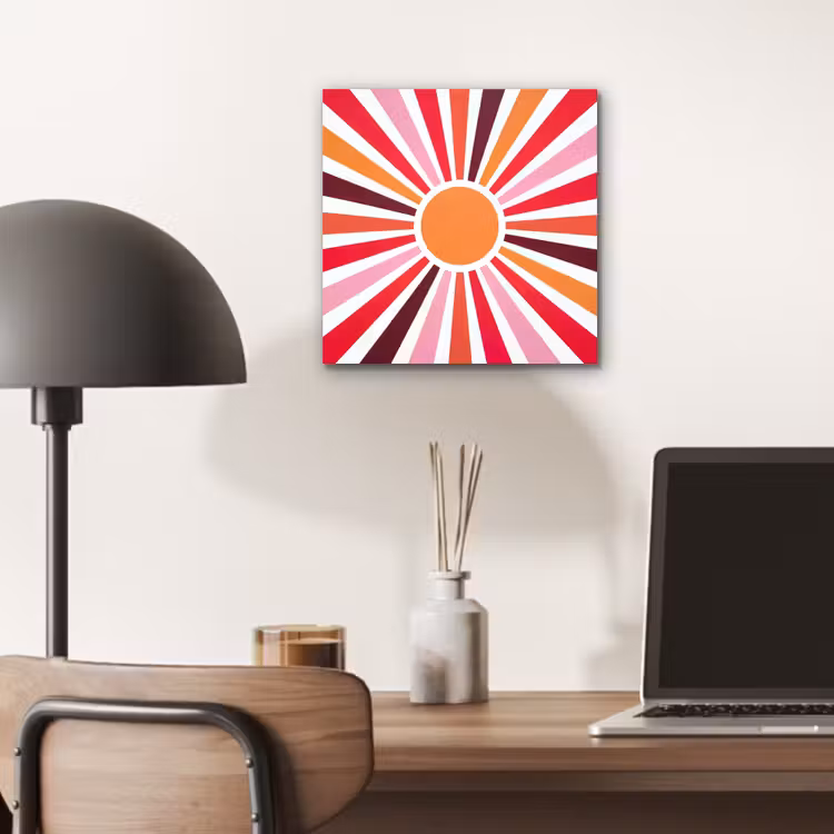 aluminium wall art - Sun - Rays - Abstract - Colorful — 6