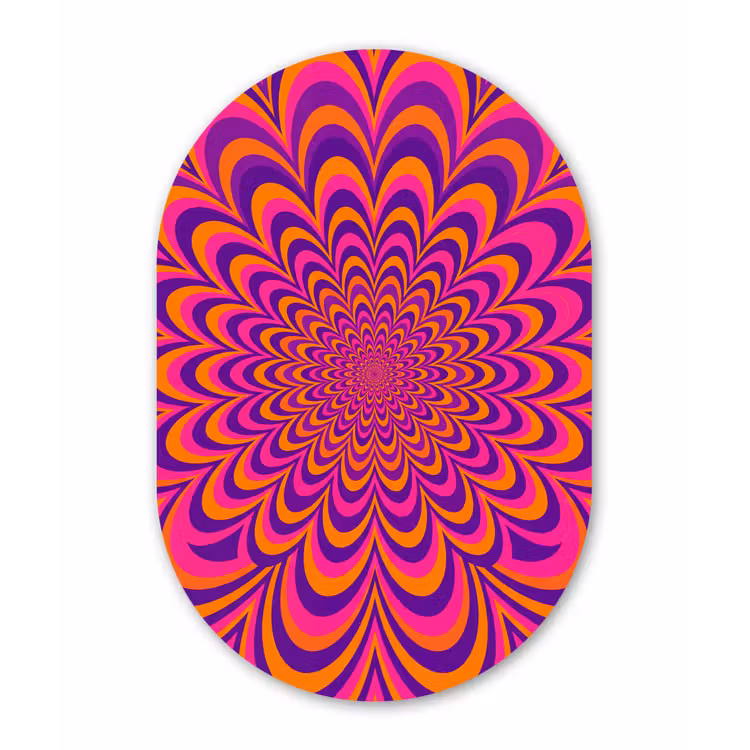 aluminium oval wall art - Pattern - Optical - Colorful — 1