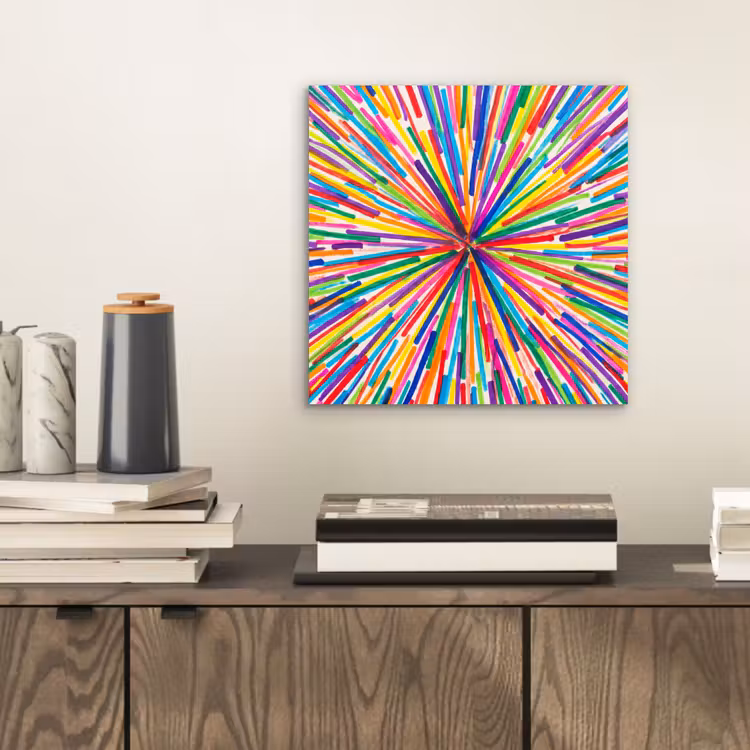 aluminium wall art - Lines - Colorful - Abstract — 2