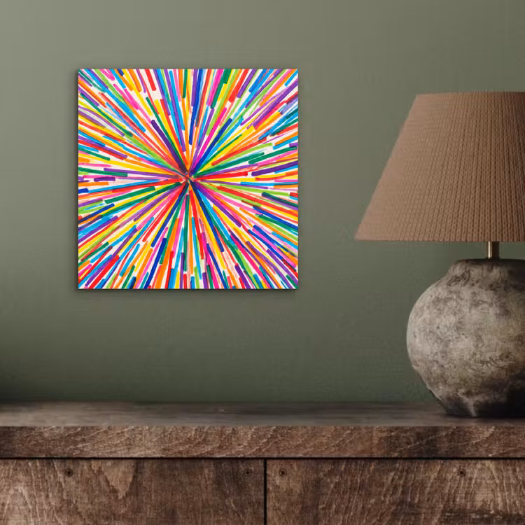 aluminium wall art - Lines - Colorful - Abstract — 3