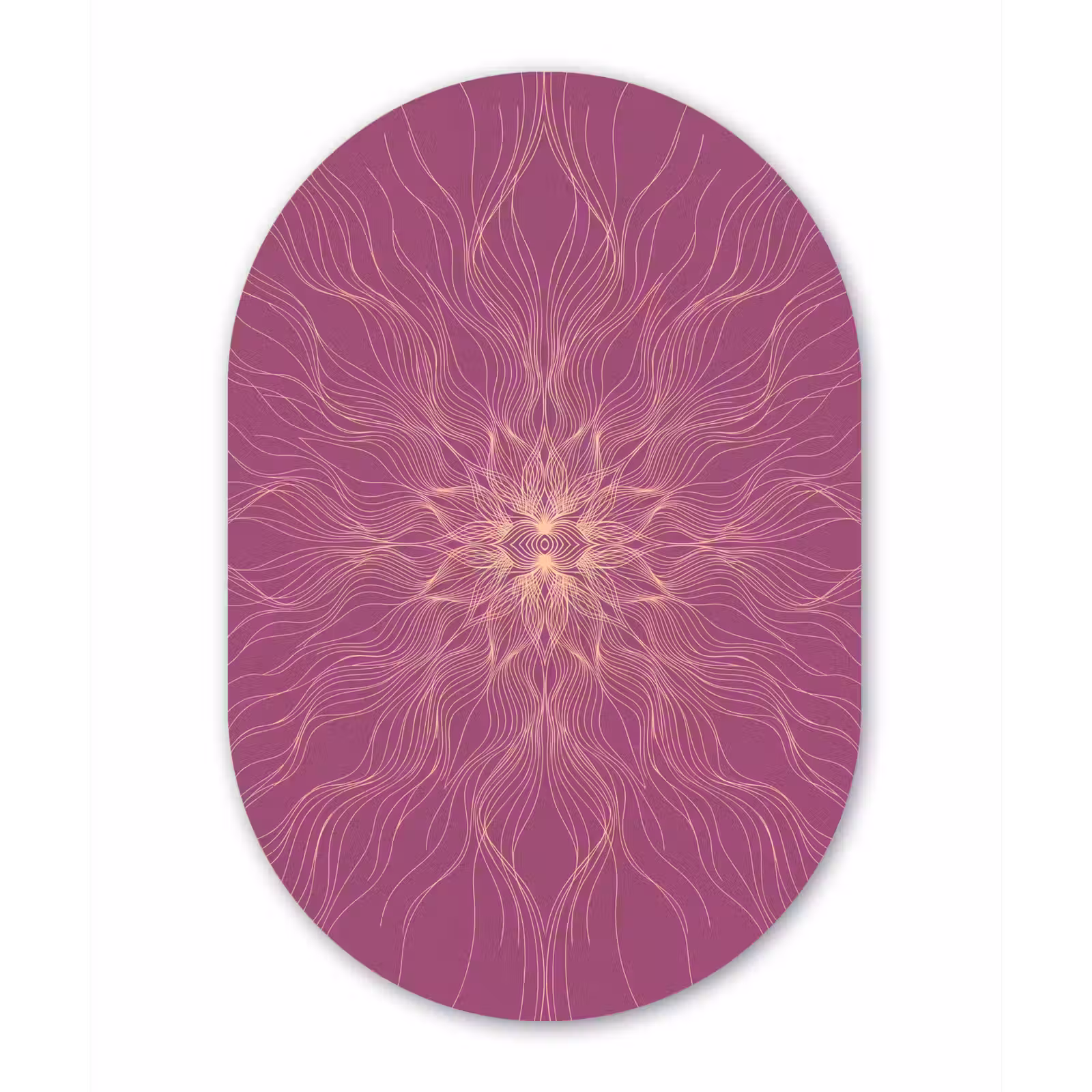 aluminium oval wall art - Lines - Pattern - Abstract — 1
