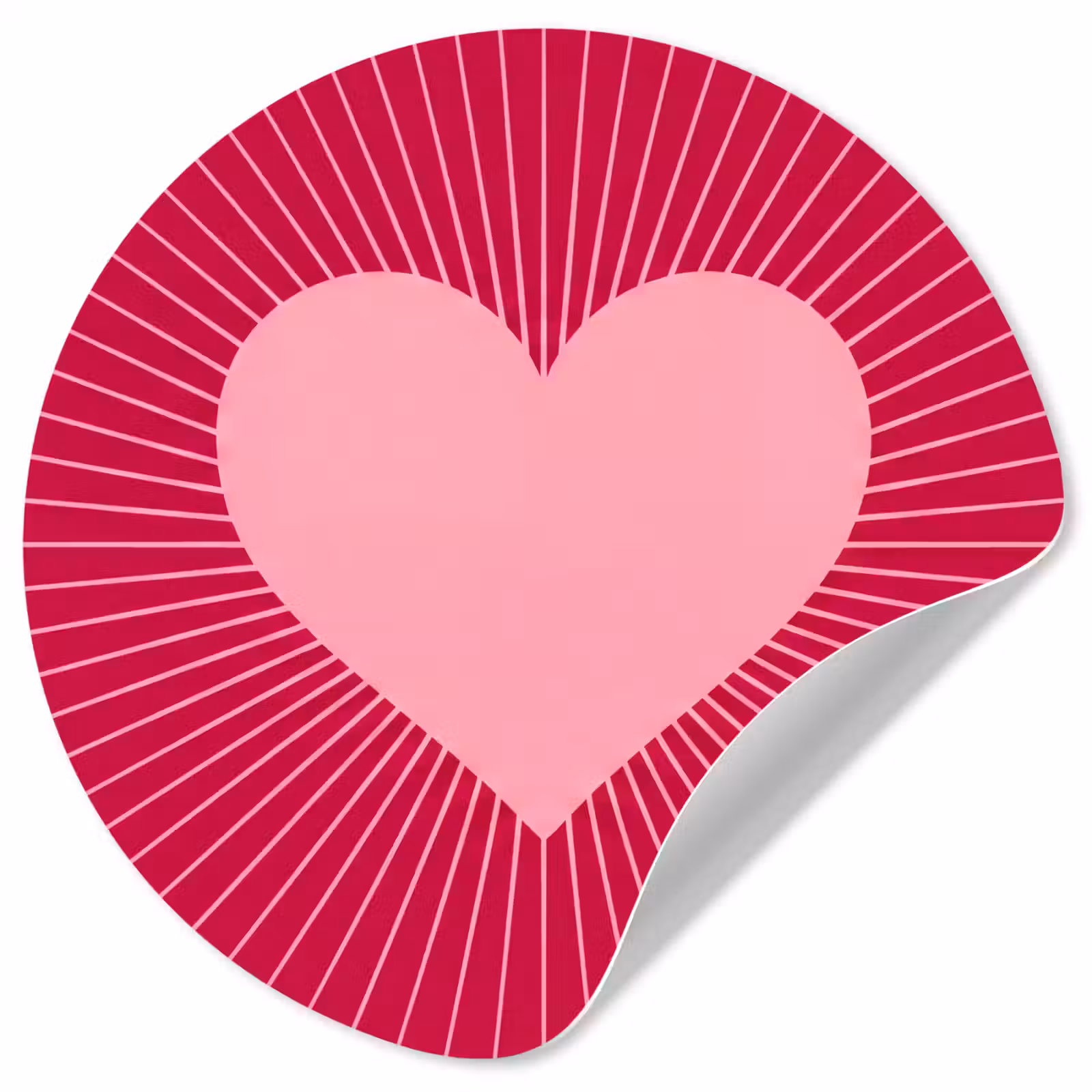 Wallpaper Circle - Heart - Rays - Love - Abstract - Pink — 1